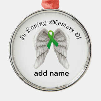 Cinta conmemorativa del verde del ornamento del