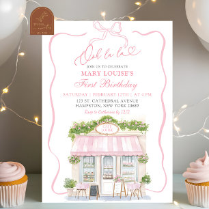 Cinta Coqueta café parisino francés Invitación de