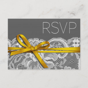 Cinta de arcos y amarillo de encaje RSVP gris