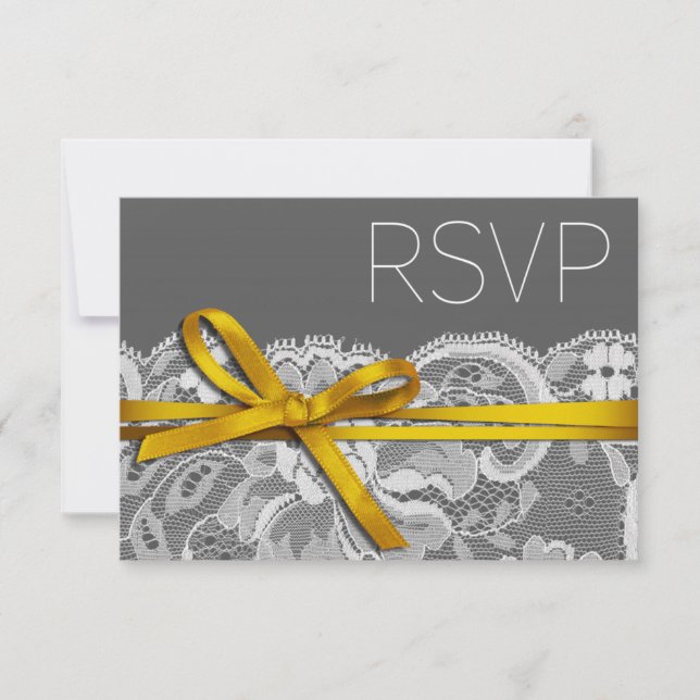 Cinta de arcos y amarillo de encaje RSVP gris (Anverso)