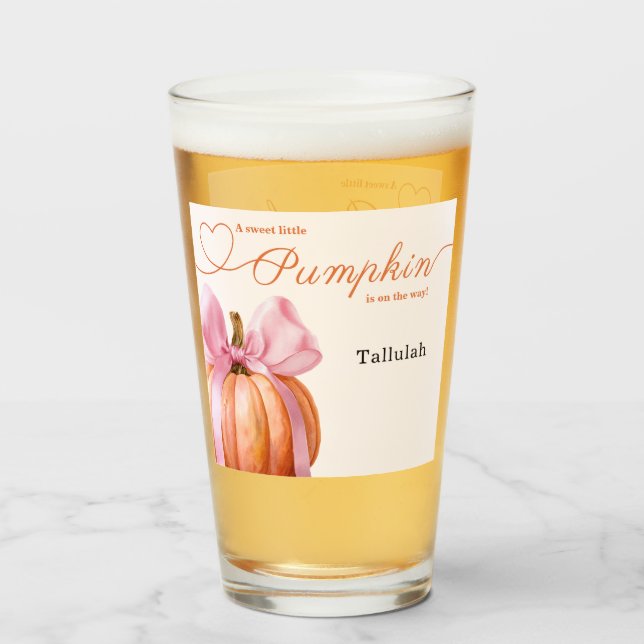 Cinta de Baby Shower de calabaza pequeña - Salem r (Anverso (lleno))