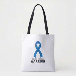 Cinta de cáncer de colon Bolsa de tocador blanca