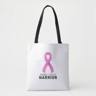 Cinta de cáncer de mama Bolsa de tetas blanca