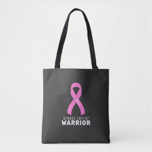 Cinta de cáncer de mama Bolsa de tocador negra