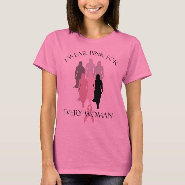 Cinta de cáncer de mama Cada camisa mujer (Anverso)