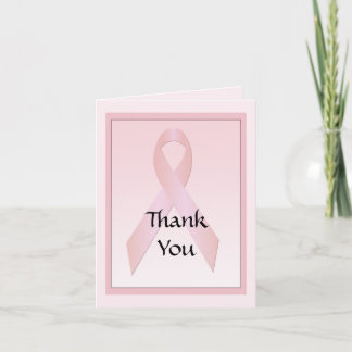 Cinta de cáncer de mama Tarjeta de nota de agradec