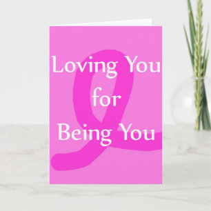 Cinta de cáncer de mama Te ama tarjeta en blanco