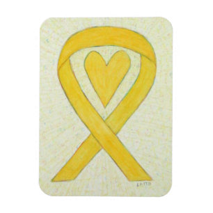 Cinta de conciencia amarilla regalo de imán Person