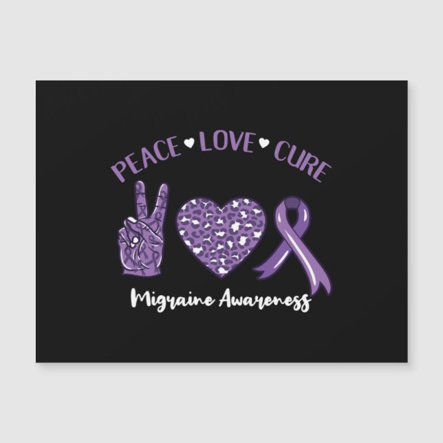 Cinta de Conciencia de Migraña Cura Amor Paz (Anverso)
