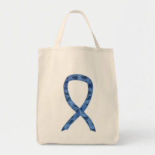Cinta de Concienciación de Paisley Azul Bolsa de M
