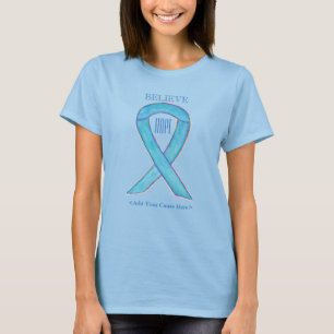 Cinta de concientización azul claro Camisetas de a