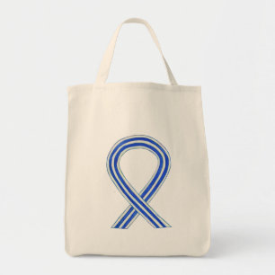 Cinta de concientización azul y blanca ALS Bolsa d