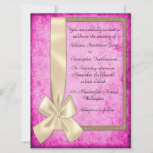 Cinta de crema vintage sobre invitaciones de matri