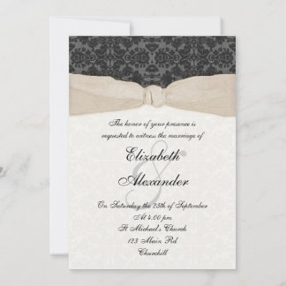 Cinta de Damasco - Invitación envuelta - Champaña