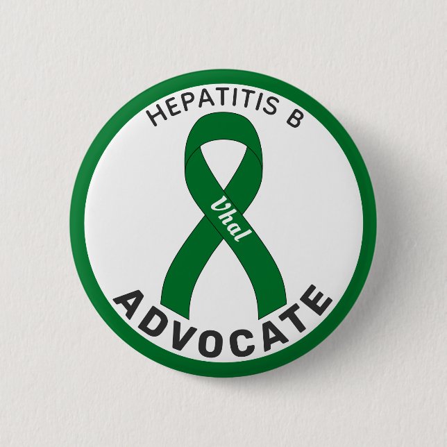 Cinta de defensor de la hepatitis B Botón blanco (Anverso)