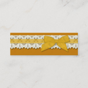 Cinta de encaje amarillo arco giratoria tarjetas d