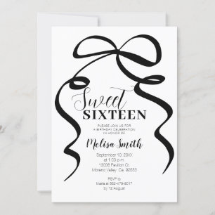 Cinta de la Coquette de la Invitación de Cumpleaño