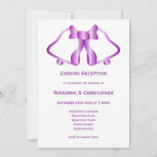 Cinta de la invitación a la recepción de la boda p