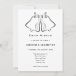 Cinta de la invitación de la recepción de la boda 
