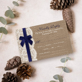 Cinta de la Marina en Burlap & Lace Wedding RSVP
