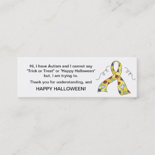 Cinta de la tarjeta para el autismo de Halloween 4