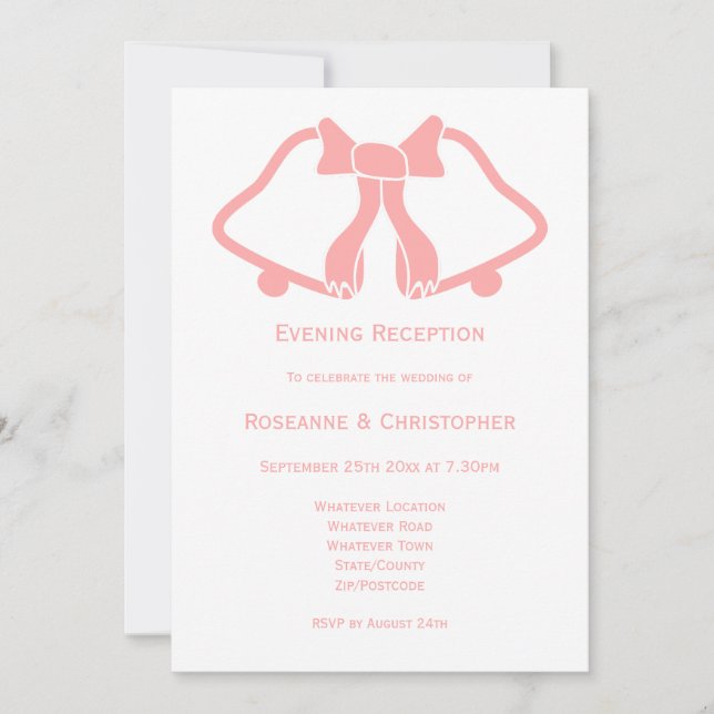 Cinta de las cintas de invitación a la recepción d (Anverso)