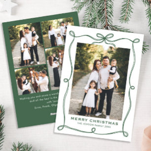 Cinta de lazo de Navidad verde funky 5 Foto