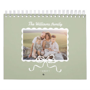 Cinta de lazo de retrato de familia Calendario de