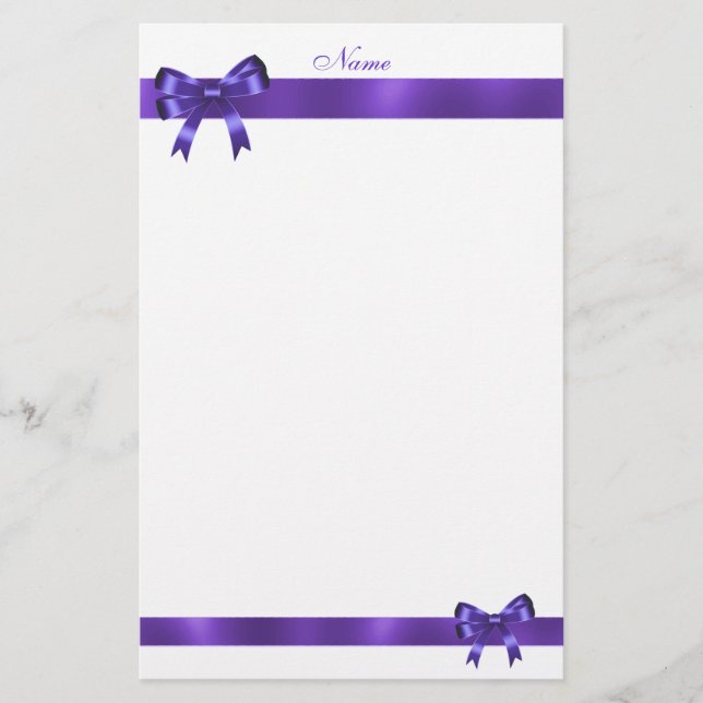 Cinta de Lazo Morado de Papelería (Anverso)