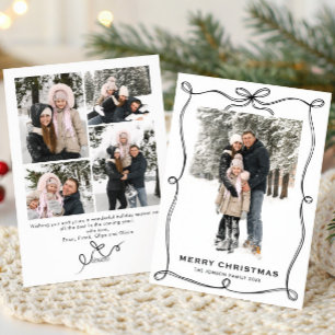 Cinta de lazo negro boho de Navidad funky 5 fotos