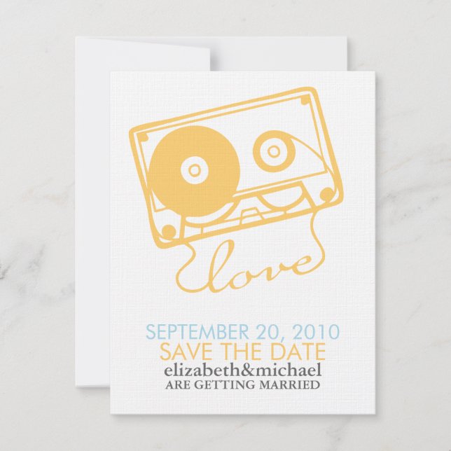 Cinta de mezclas de anuncios de Love Save the Date (Anverso)