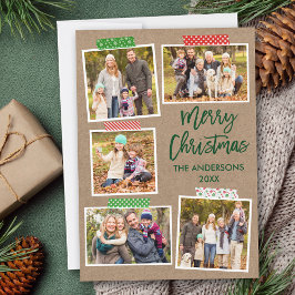 Cinta de pincel Script Craft Feliz Navidad Kraft