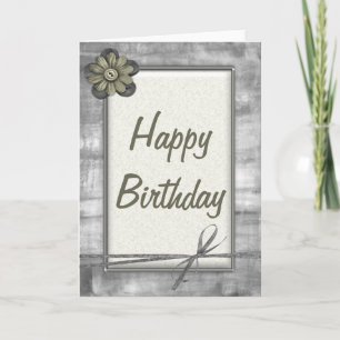 Cinta de plata y oro y tarjeta de cumpleaños feliz