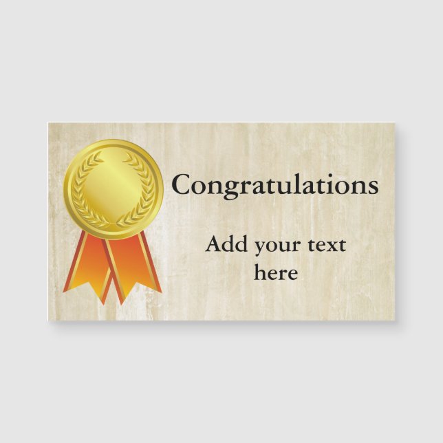 CINTA DE PREMIO oro I + tu fondo y texto (Anverso)