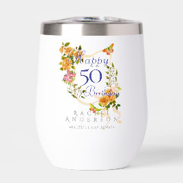 Cinta de Rosa Dorada Cumpleaños 50