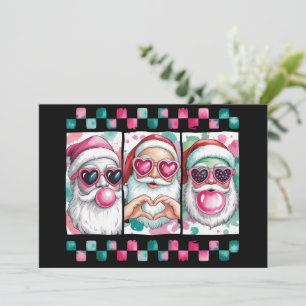 Cinta de Santa Navidad Coquette Retro Preppy