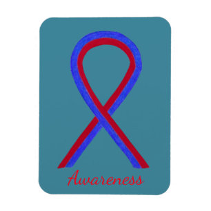 Cinta de sensibilización azul y roja imán de arte