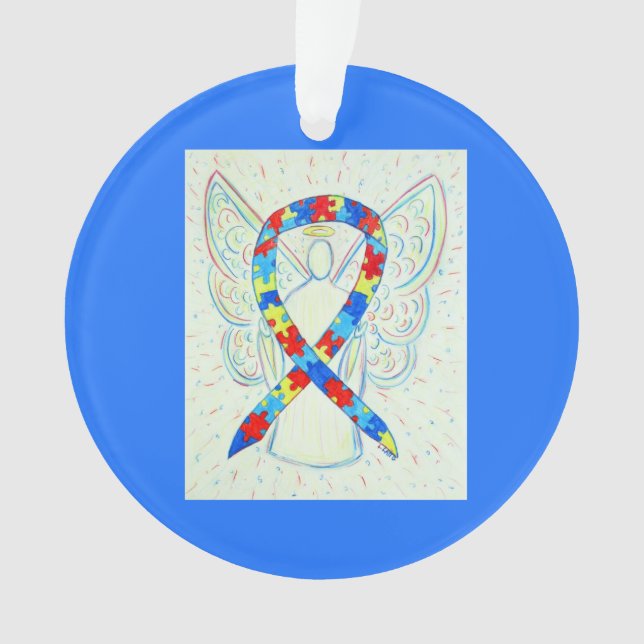 Cinta de sensibilización de rompecabezas Ornamento (Anverso)