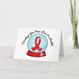 Cinta de SIDA Feliz Navidad Snowglobe
