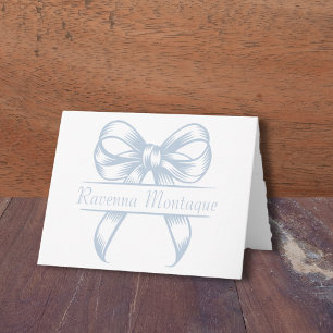 Cinta decorativa azul polvoriento elegante nombre 