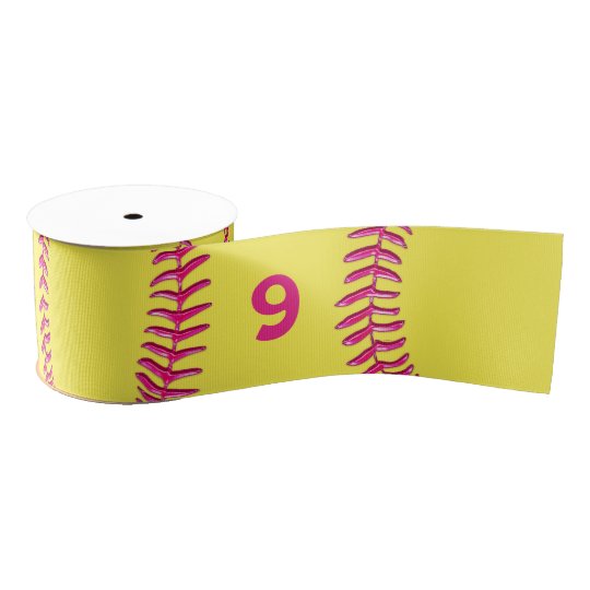 Cinta del softball para los chicas con su NÚMERO Lazo De Tela Gruesa