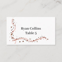 Cinta dibujada a mano y tarjetas de flores