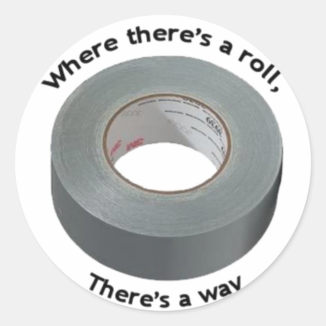 Cinta ducta con Pegatina de eslogan (Anverso)