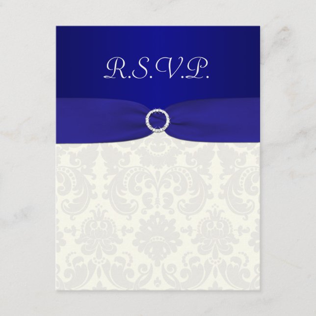 CINTA IMPRESA Azul, Tarjeta de respuesta de damasc (Anverso)