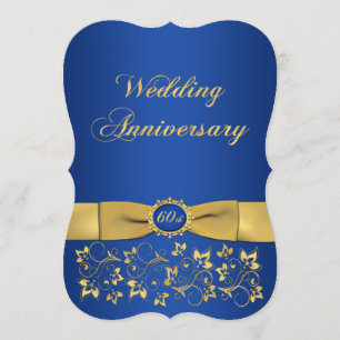 CINTA IMPRESA Con Forma Elegante Invitación 60 Ani