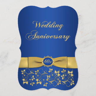 CINTA IMPRESA Con Forma Elegante Invitación 60 Ani