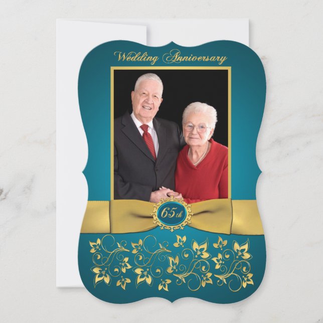 CINTA IMPRESA Forma elegante Invitación de anivers (Anverso)