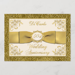 CINTA IMPRESA Invitación de aniversario número 50 