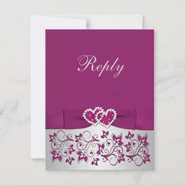 CINTA IMPRESA Tarjeta de Réplica Floral Plateada M (Anverso)