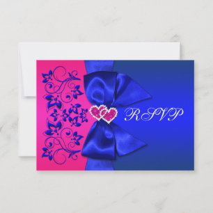 CINTA IMPRESA Tarjeta de respuesta de boda floral